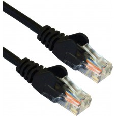 2 metre Black Cat5e Ethernet RJ45 High Speed Network Cable Lead Cat 5e